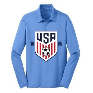 USA 1885 Soccer Tournament Silk Touch Performance Long Sleeve Polo