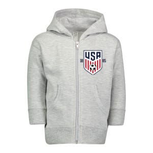 USA 1885 Soccer Tournament Toddler Zip Fleece Hoodie