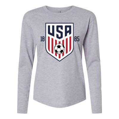 USA 1885 Soccer Tournament Womens Cotton Relaxed Long Sleeve T-Shirt