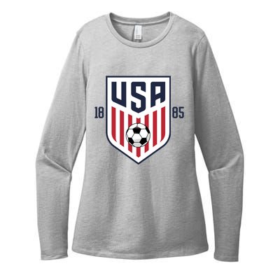 USA 1885 Soccer Tournament Womens CVC Long Sleeve Shirt