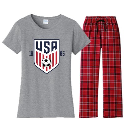 USA 1885 Soccer Tournament Women's Flannel Pajama Set