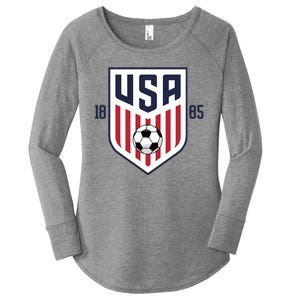 USA 1885 Soccer Tournament Women's Perfect Tri Tunic Long Sleeve Shirt