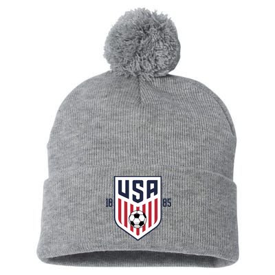 USA 1885 Soccer Tournament Pom Pom 12in Knit Beanie