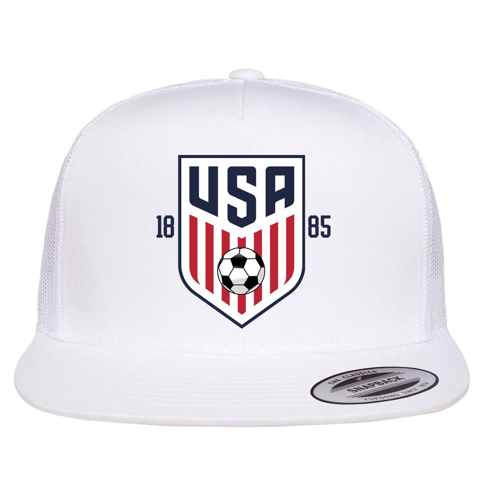 USA 1885 Soccer Tournament Flat Bill Trucker Hat