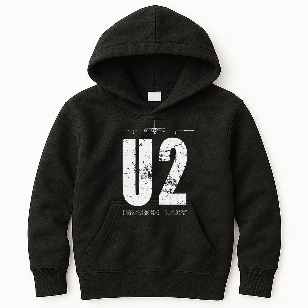 U 2 Dragon Lady Spy Plane Kids Hoodie