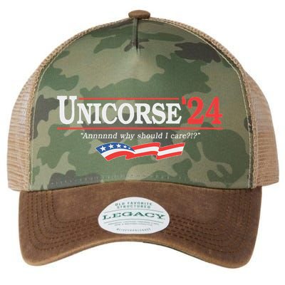 Unicorse 24 For President And Why Should I Care Legacy Tie Dye Trucker Hat