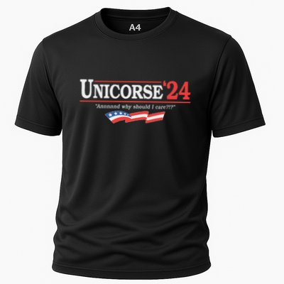 Unicorse 24 For President And Why Should I Care Performance Shirt