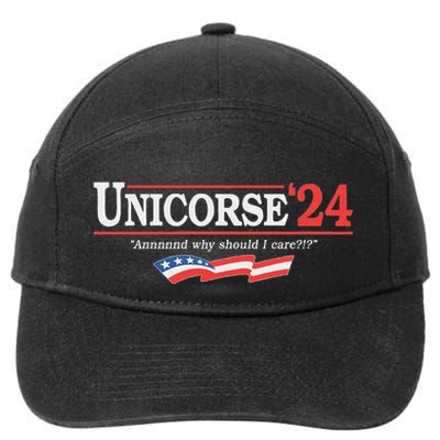 Unicorse 24 For President And Why Should I Care 7-Panel Snapback Hat