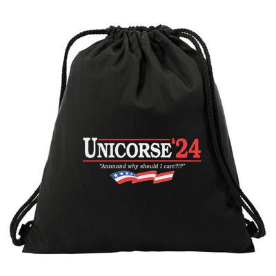 Unicorse 24 For President And Why Should I Care Drawstring Bag