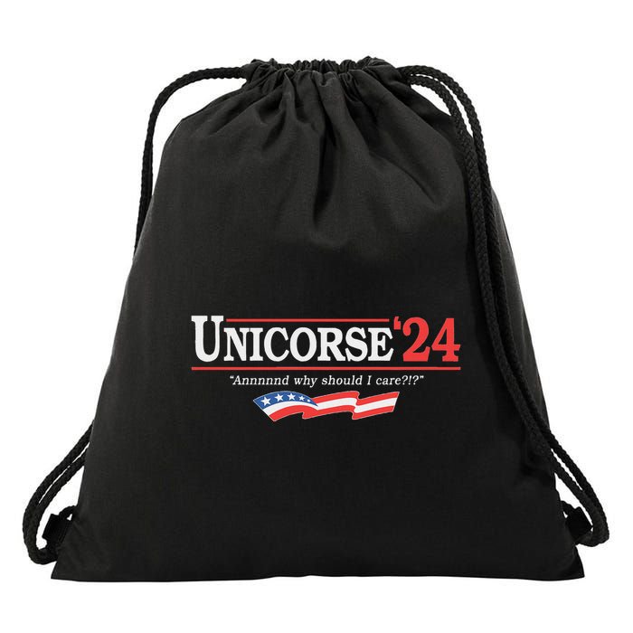 Unicorse 24 For President And Why Should I Care Drawstring Bag