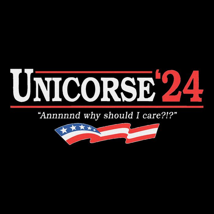 Unicorse 24 For President And Why Should I Care Drawstring Bag