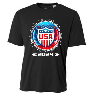 Usa 2024 Go United States Sport Usa Team 2024 Usa Cooling Performance Crew T-Shirt