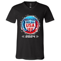 Usa 2024 Go United States Sport Usa Team 2024 Usa V-Neck T-Shirt