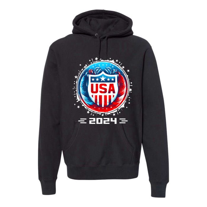 Usa 2024 Go United States Sport Usa Team 2024 Usa Premium Hoodie