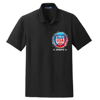 Usa 2024 Go United States Sport Usa Team 2024 Usa Dry Zone Grid Polo