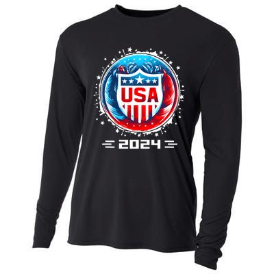 Usa 2024 Go United States Sport Usa Team 2024 Usa Cooling Performance Long Sleeve Crew