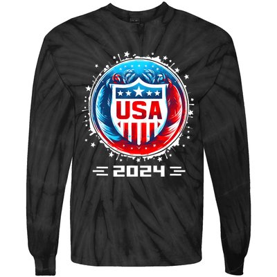 Usa 2024 Go United States Sport Usa Team 2024 Usa Tie-Dye Long Sleeve Shirt