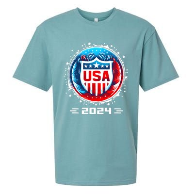 Usa 2024 Go United States Sport Usa Team 2024 Usa Sueded Cloud Jersey T-Shirt