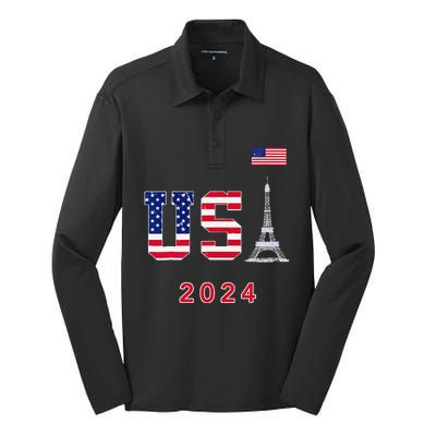 Usa 2024 Go United States Sport Usa Supporter Team 2024 Silk Touch Performance Long Sleeve Polo