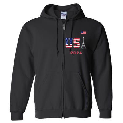 Usa 2024 Go United States Sport Usa Supporter Team 2024 Full Zip Hoodie