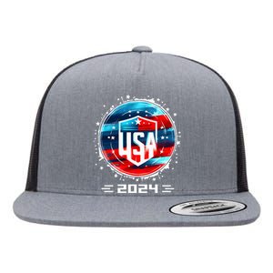 Usa 2024 Go United States Sport Usa Team 2024 Usa Flat Bill Trucker Hat