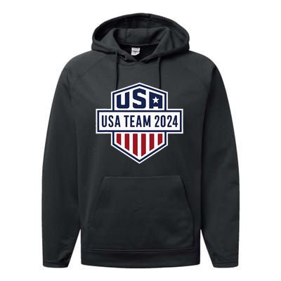 Usa 2024 Go Sport United States Sport Usa 2024 Team 2024 Performance Fleece Hoodie