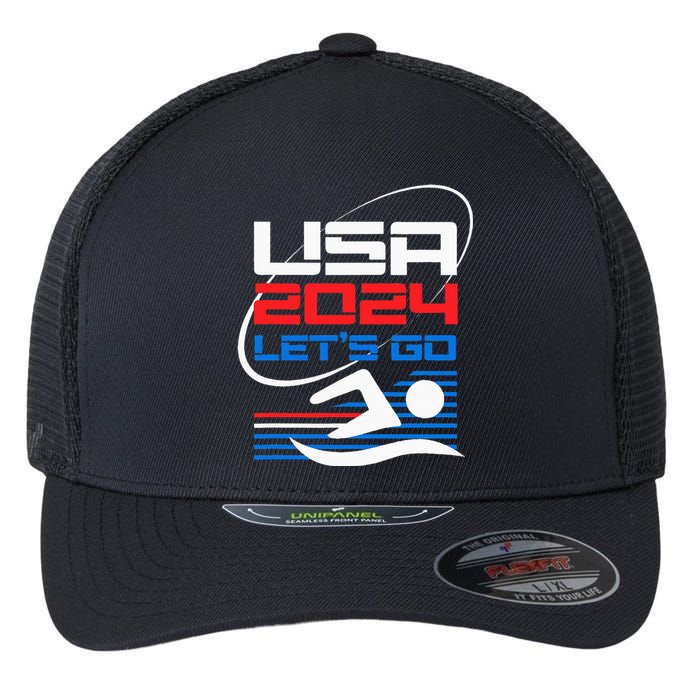 Usa 2024 Games United States Usa American 2024 Flexfit Unipanel Trucker Cap