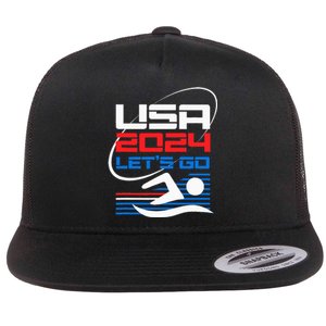 Usa 2024 Games United States Usa American 2024 Flat Bill Trucker Hat