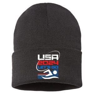 Usa 2024 Games United States Usa American 2024 Sustainable Knit Beanie