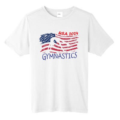 Usa 2024 Gymnastics American Flag Support Team Tall Fusion ChromaSoft Performance T-Shirt