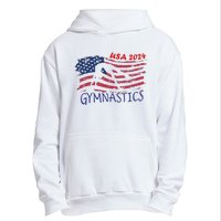 Usa 2024 Gymnastics American Flag Support Team Urban Pullover Hoodie