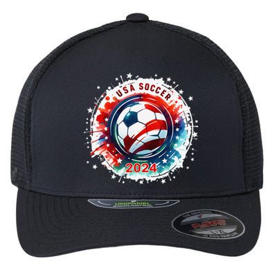 Usa 2024 Games Soccer Usa Sport 2024 Usa Flexfit Unipanel Trucker Cap