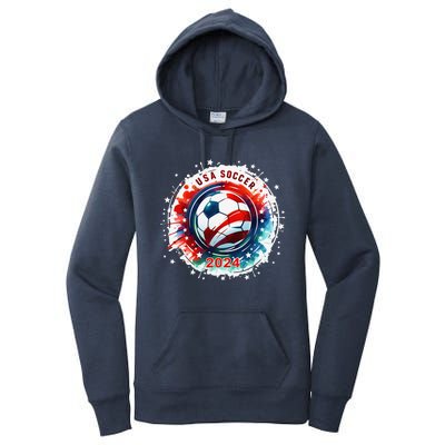 Usa 2024 Games Soccer Usa Sport 2024 Usa Women's Pullover Hoodie