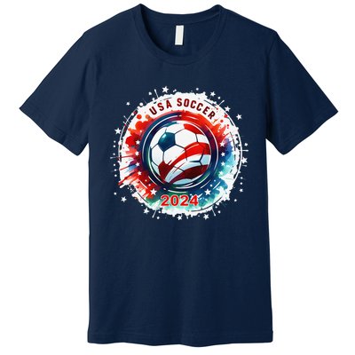 Usa 2024 Games Soccer Usa Sport 2024 Usa Premium T-Shirt