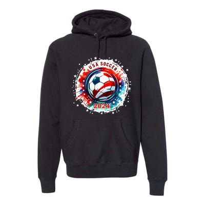 Usa 2024 Games Soccer Usa Sport 2024 Usa Premium Hoodie