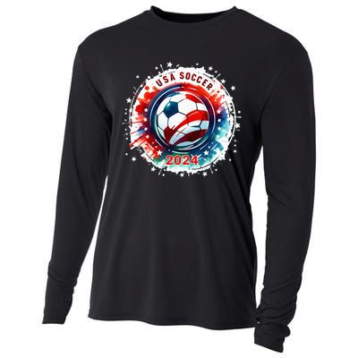 Usa 2024 Games Soccer Usa Sport 2024 Usa Cooling Performance Long Sleeve Crew