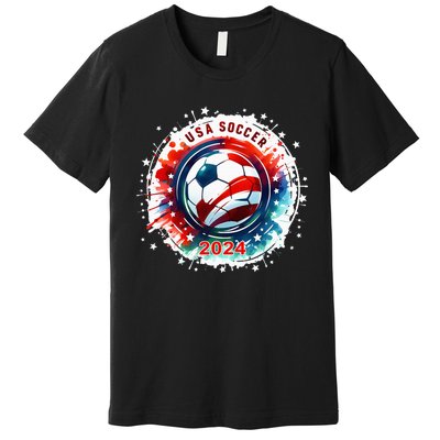 Usa 2024 Games Soccer Usa Sport 2024 Usa Premium T-Shirt