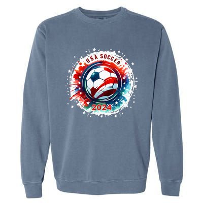 Usa 2024 Games Soccer Usa Sport 2024 Usa Garment-Dyed Sweatshirt