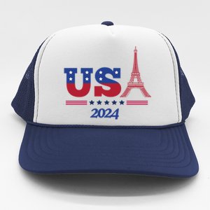 Usa 2024 Paris Sport Games Trucker Hat