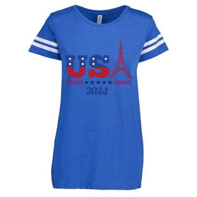 Usa 2024 Paris Sport Games Enza Ladies Jersey Football T-Shirt