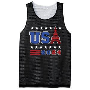 Usa 2024 Paris Sports Games Mesh Reversible Basketball Jersey Tank