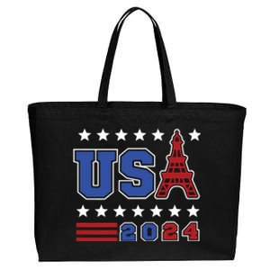 Usa 2024 Paris Sports Games Cotton Canvas Jumbo Tote