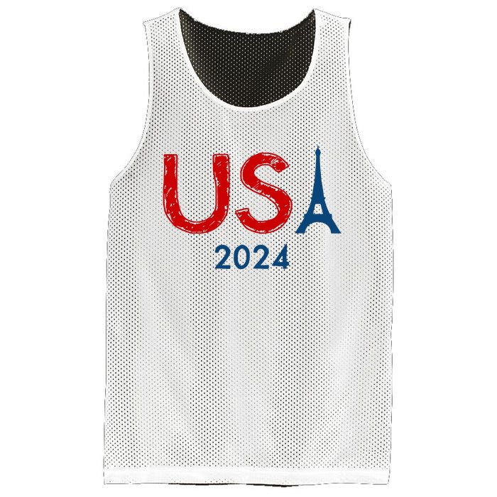 Usa 2024 Paris United States Sport Usa Team 2024 Mesh Reversible Basketball Jersey Tank