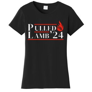 Usa 2024 Political Slogan Bbq Lover Pulled Lamb Women's T-Shirt