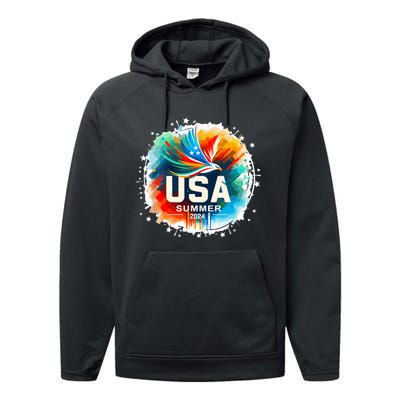 Usa 2024 Summer Games United States 2024 Usa Performance Fleece Hoodie