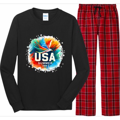 Usa 2024 Summer Games United States 2024 Usa Long Sleeve Pajama Set