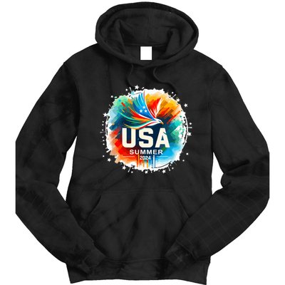 Usa 2024 Summer Games United States 2024 Usa Tie Dye Hoodie