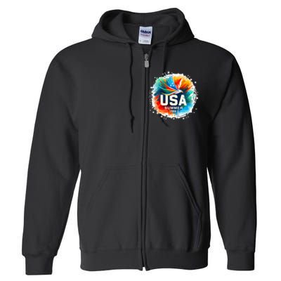 Usa 2024 Summer Games United States 2024 Usa Full Zip Hoodie