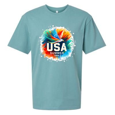 Usa 2024 Summer Games United States 2024 Usa Sueded Cloud Jersey T-Shirt