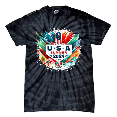 Usa 2024 Summer Games United States 2024 Usa Tie-Dye T-Shirt